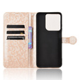 Flip case for Motorola Moto G86 Power 5G, Wallet Rhombus, gold