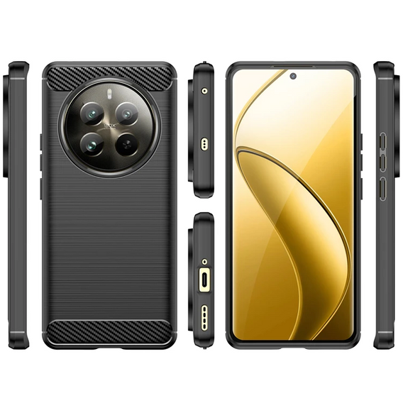 Case for Realme 12 Pro 5G / 12 Pro+ 5G, Carbon, black
