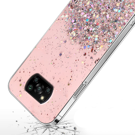 Case for Xiaomi POCO X3 / X3 NFC, Glittery, pink