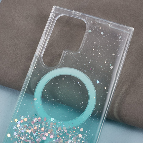 Case for Samsung Galaxy S24 Ultra, Glittery, for MagSafe, green