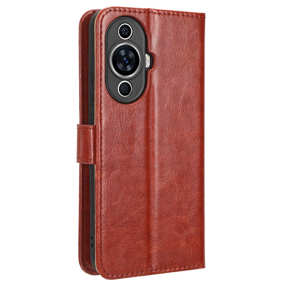 Flip case for Huawei Nova 11 Pro, Crazy Horse Wallet, brown