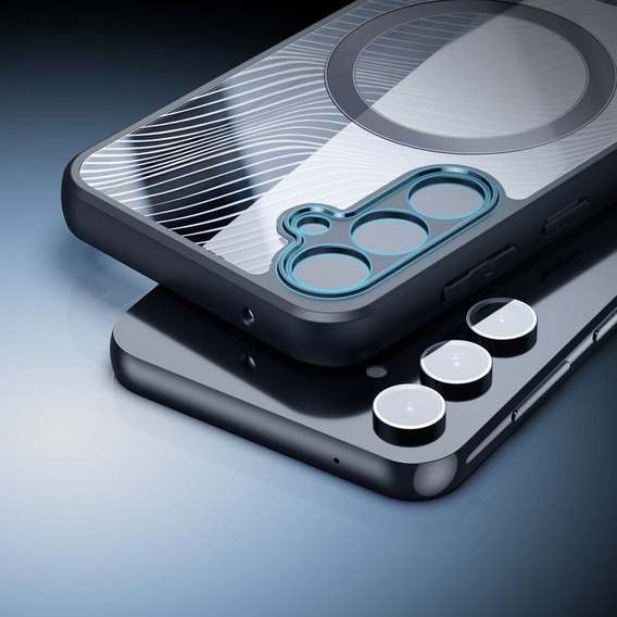 DuxDucis case for Samsung Galaxy S23 FE, Aimo case, for MagSafe, transparent / black