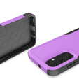 Armored case for Samsung Galaxy A25, Dual-Layer, purple + 9H Glass