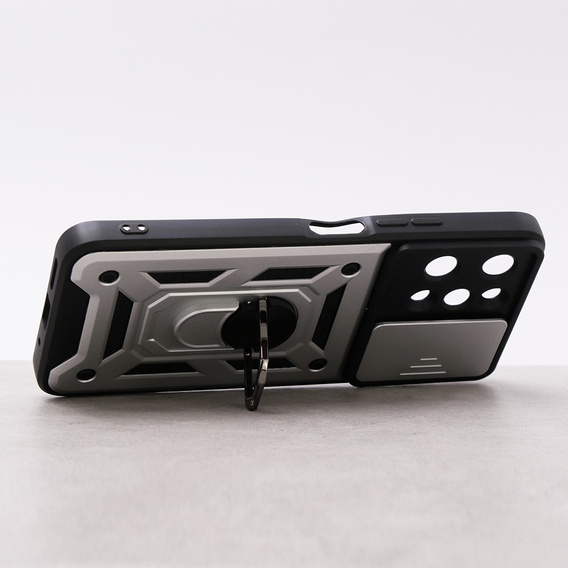 Case for Xiaomi Redmi 12, CamShield Slide, silver