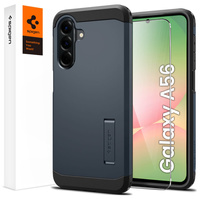Spigen case for Samsung Galaxy A56 5G, Tough Armor Mag MagSafe, dark blue + 9H Tempered Glass