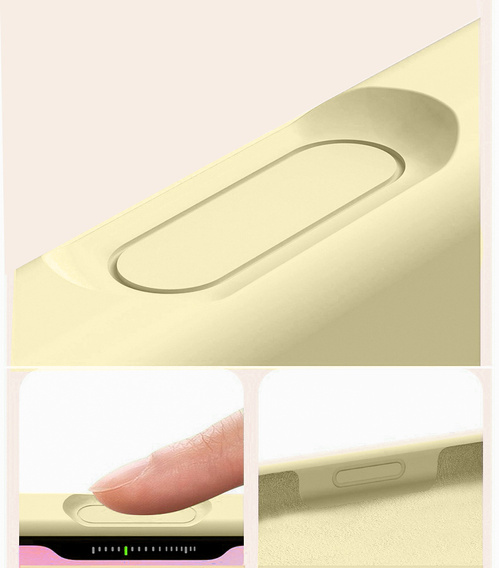 Silicone sleeve for iPhone 17 Pro, for MagSafe, anti-shock, yellow