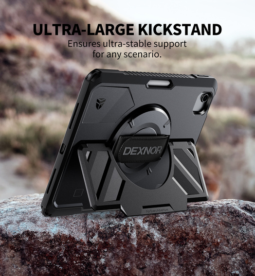 Dexnor 360° case with strap and stylus holder for iPad Air 11" 2025/2024 (7th/6th gen.)