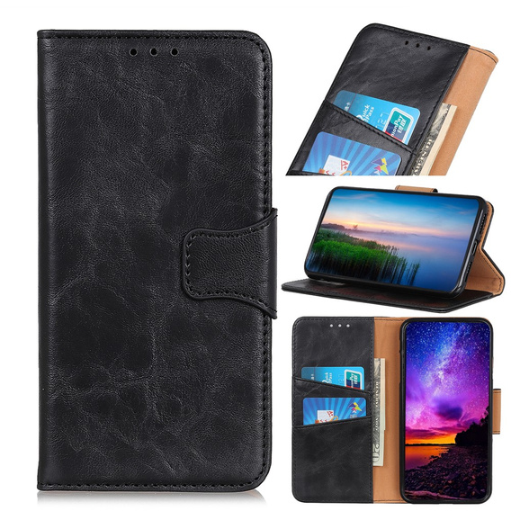 Flip case for OnePlus Nord 2 5G, Split Leather Wallet, black