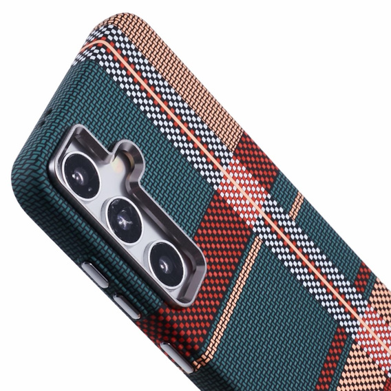 MagSafe's Samsung Galaxy S25+ Plus Case, Carbon Fiber, red / green