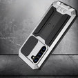 Armored case for Samsung Galaxy S23, R-JUST CamShield Slide, silver / black