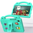 Children's case for Samsung Galaxy Tab A9, Cute Patterns, with stand, green
