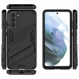 Case for Samsung Galaxy S21 FE, Military kickstand, blue