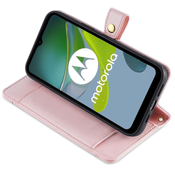 Flip case for Motorola Moto G84 5G, Wallet Zipper Pocket, pink