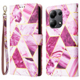 Flip case for Xiaomi Redmi Note 13 Pro 4G / Xiaomi Redmi Note 14S / Xiaomi Poco M6 Pro 4G, Wallet, Marble purple