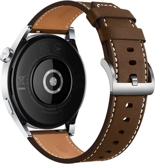 Universal leather watch strap with a width of 22 mm for telescopic pins