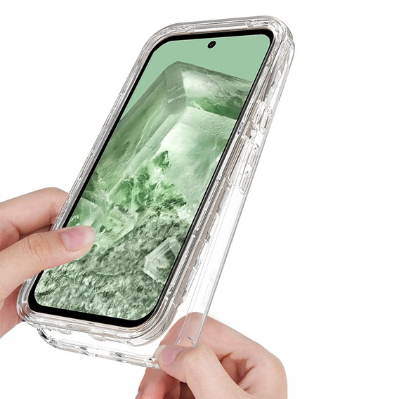 Case for Google Pixel 8A, Shockproof, with film, transparent