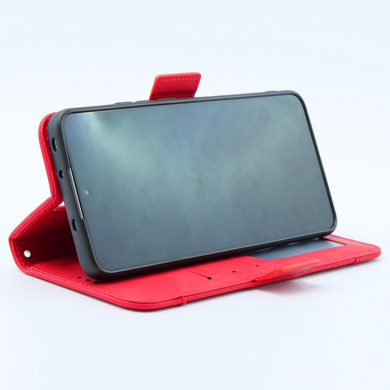 Flip case for Xiaomi 13T / 13T Pro, Card Slot, red