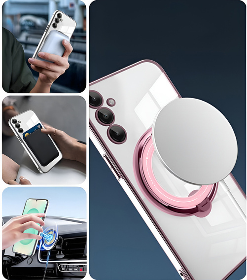 Magnetic Case for Samsung Galaxy S25+ Plus, for MagSafe, pink