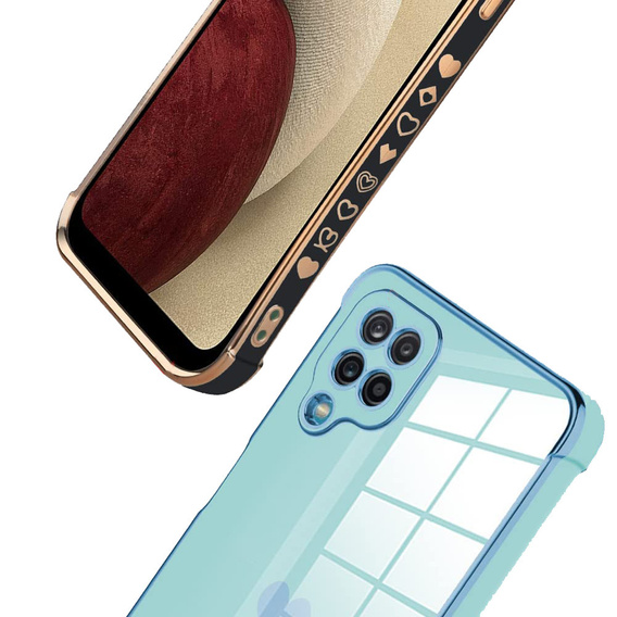 Case for Samsung Galaxy A12 / M12 / A12 2021, Electro heart, blue