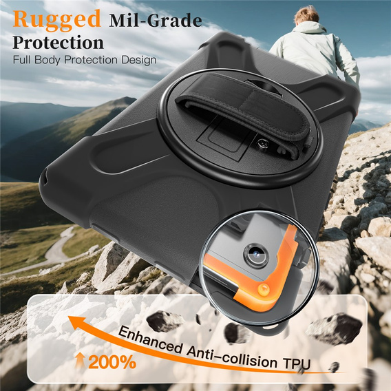 Armoured case with stand and shoulder strap for Samsung Galaxy Tab A11