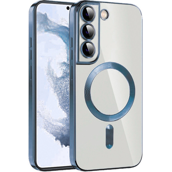 Case for Samsung Galaxy S22, Electro MagSafe, dark blue + Screen Glass