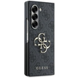 GUESS Case for Samsung Galaxy Z Fold6, 4G Big Metal Logo, black
