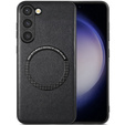 Case for Samsung Galaxy S23, Leather Hybrid MagSafe, black