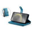 Flip case for Samsung Galaxy S25, Wallet Zipper Pocket, blue