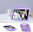 Children's case for iPad 10.2" 2021/2020/2019 (9/8/7 gen.) / Air 10.5" 2019 (3 gen.), Cute Patterns, with stand, purple