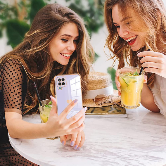 Case for Samsung Galaxy A12 / M12 / A12 2021, Electro heart, purple