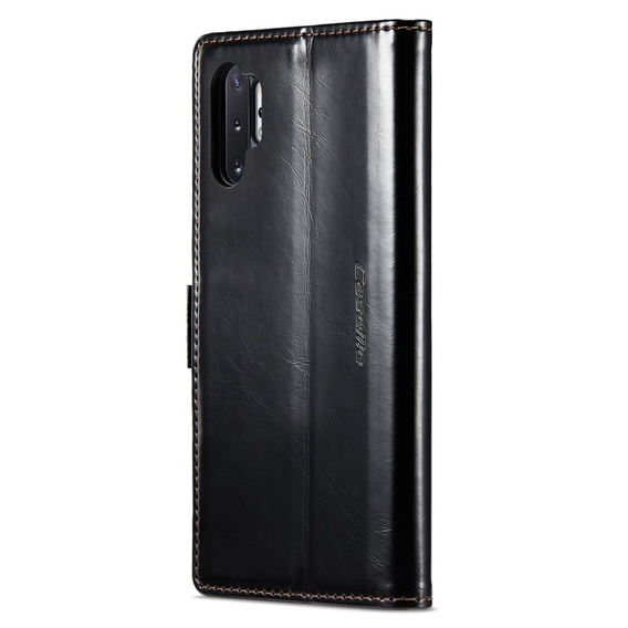 CASEME flip case for Samsung Galaxy Note 10 Plus, Waxy Textublack, black
