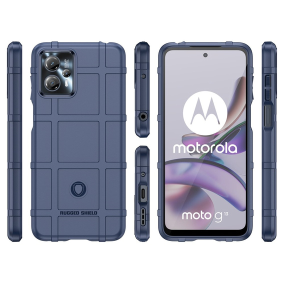 Case for Motorola Moto G13 / G23, Rugged Shield, blue