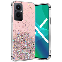 Case for Oppo Reno7 Lite 5G, Glittery, pink