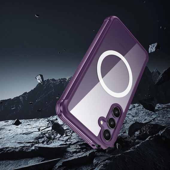 Case for Samsung Galaxy S23 FE, Shockproof, with screen film, for MagSafe, purple