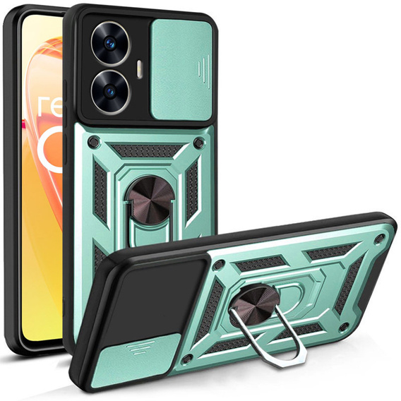Case for Realme C55, CamShield Slide, green