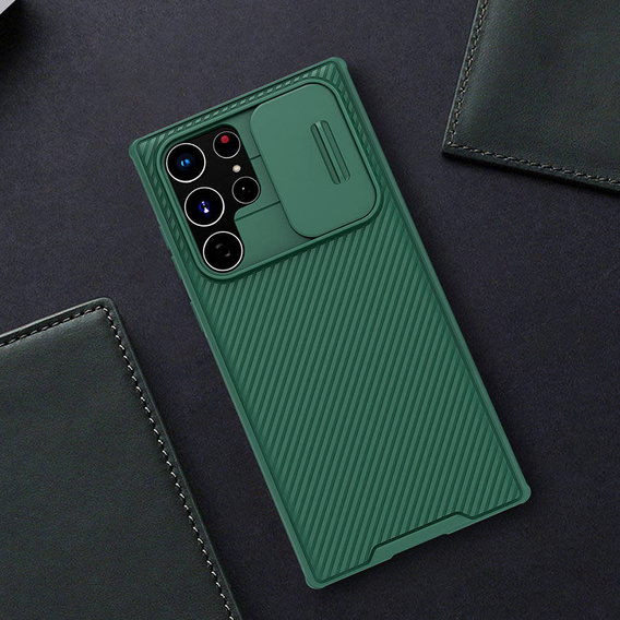 Case for Samsung Galaxy S23 Ultra, Armored Nillkin, CamShield Pro, green