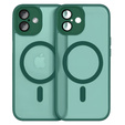 Case for iPhone 16, for MagSafe, ERBORD Matt Case, green + Screen Glass