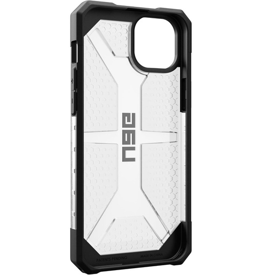 Case Urban Armor Gear for iPhone 15 Plus, Plasma, transparent / black
