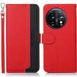 Flip case for OnePlus 11 5G, KHAZNEH RFID, Dual Color, red