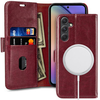 Flip case for Samsung Galaxy A54 5G, Wallet, do MagSafe, red