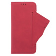 Flip case for Oppo A58 4G, Card Slot, red