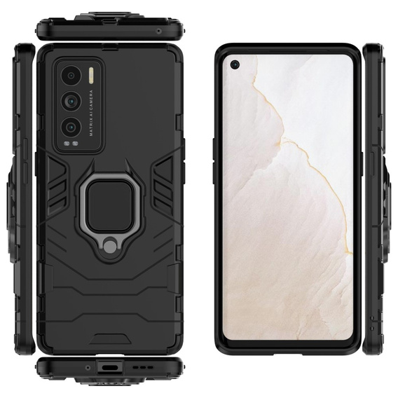 Case for Realme GT Explorer Master, Kickstand Ring, black