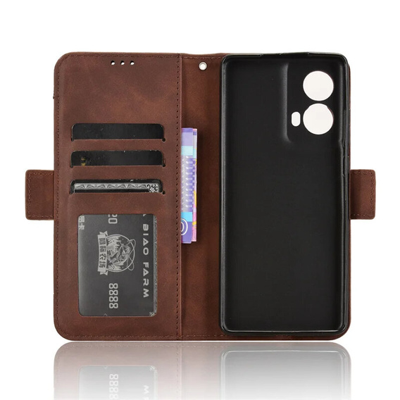 Flip case for Motorola Moto G85, Card Slot, brown