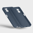 Case for Oppo A18 4G / A38 4G, Silicone Lite, dark blue + 9H glass