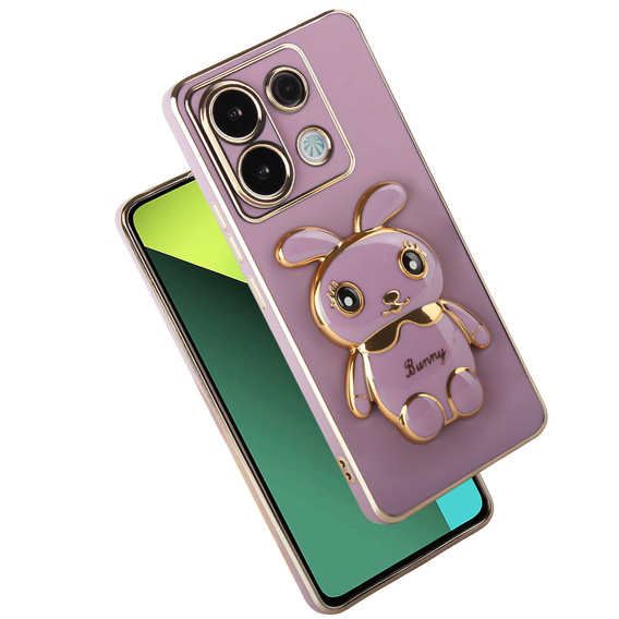 Case for Xiaomi Redmi Note 13 Pro 5G, Rabbit, purple + 9H Tempered Glass