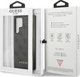 GUESS Case for Samsung Galaxy S24 Ultra, 4G Metal Gold Logo, grey