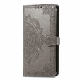 Flip case for Motorola Moto G24 / G24 Power / G04, Mandala, grey