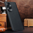 Leather case for Honor 70 5G, leather hybrid, black