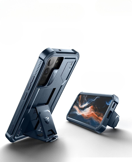 Armored case for Samsung Galaxy S22, Dexnor Full Body, dark blue