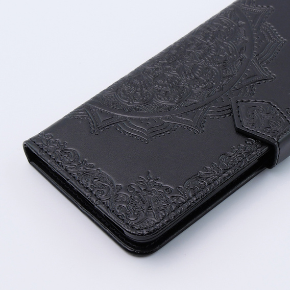 Flip case for Motorola Moto G54 5G, Mandala, black